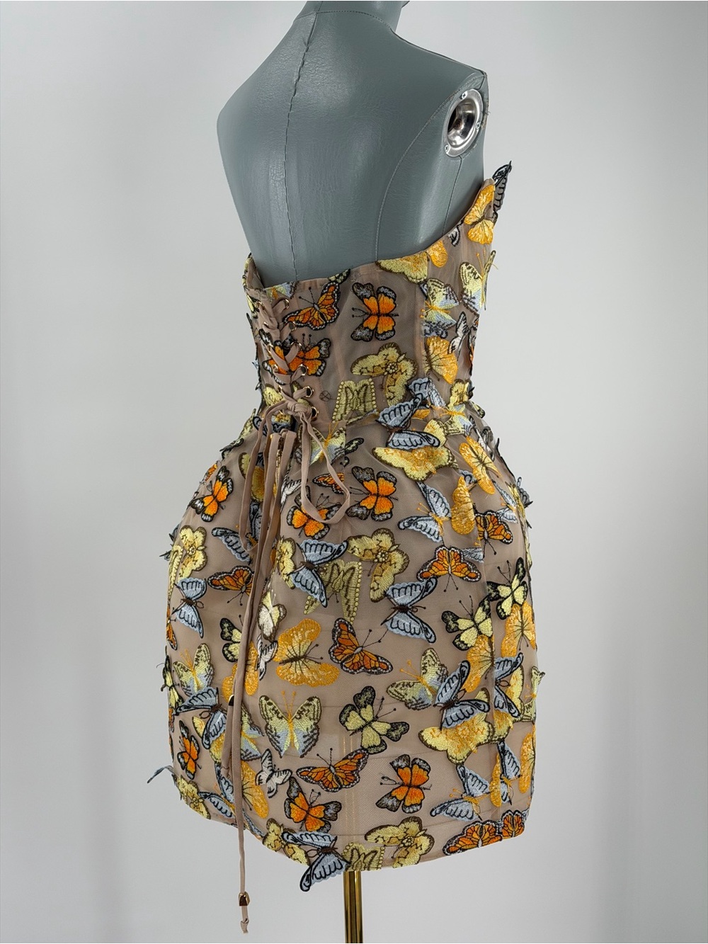 🆕 BRONX & BANCO 🧿 NWOT Bella Butterfly Maraya Strapless Mini Dress, Sz XL US10 - Picture 7 of 17